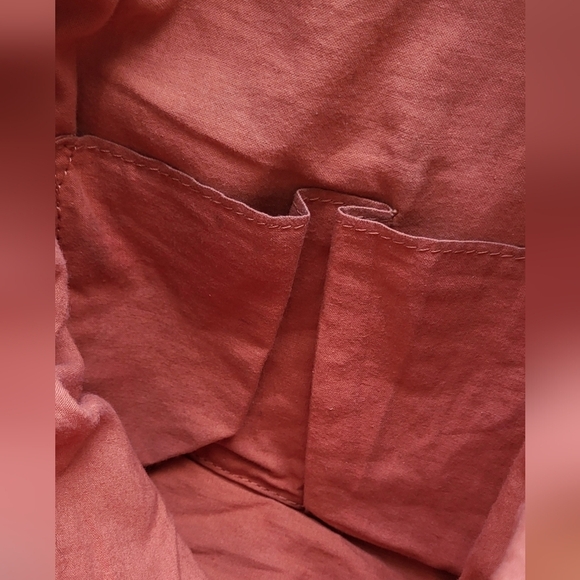 We The Free Convertible Orange Suede Backpack Crossbody Boho Bag - Picture 12 of 14